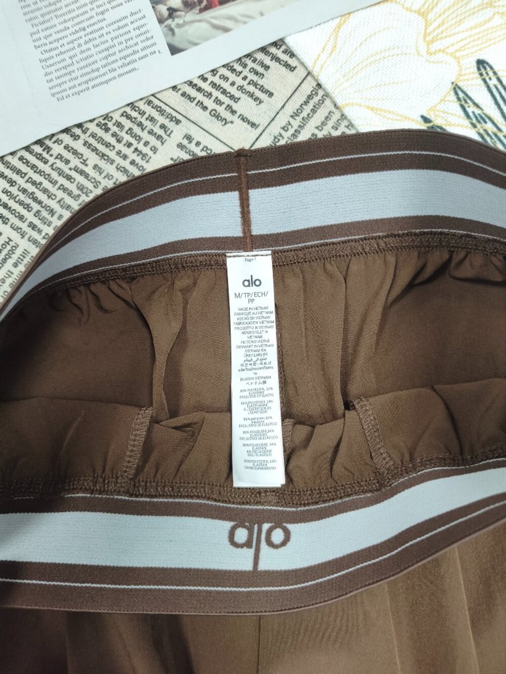 ALO Yoga Suit Up Trouser Espresso Brown🛒Wide Leg Relaxed Fit Pants💵Regular - Picture 4 of 7